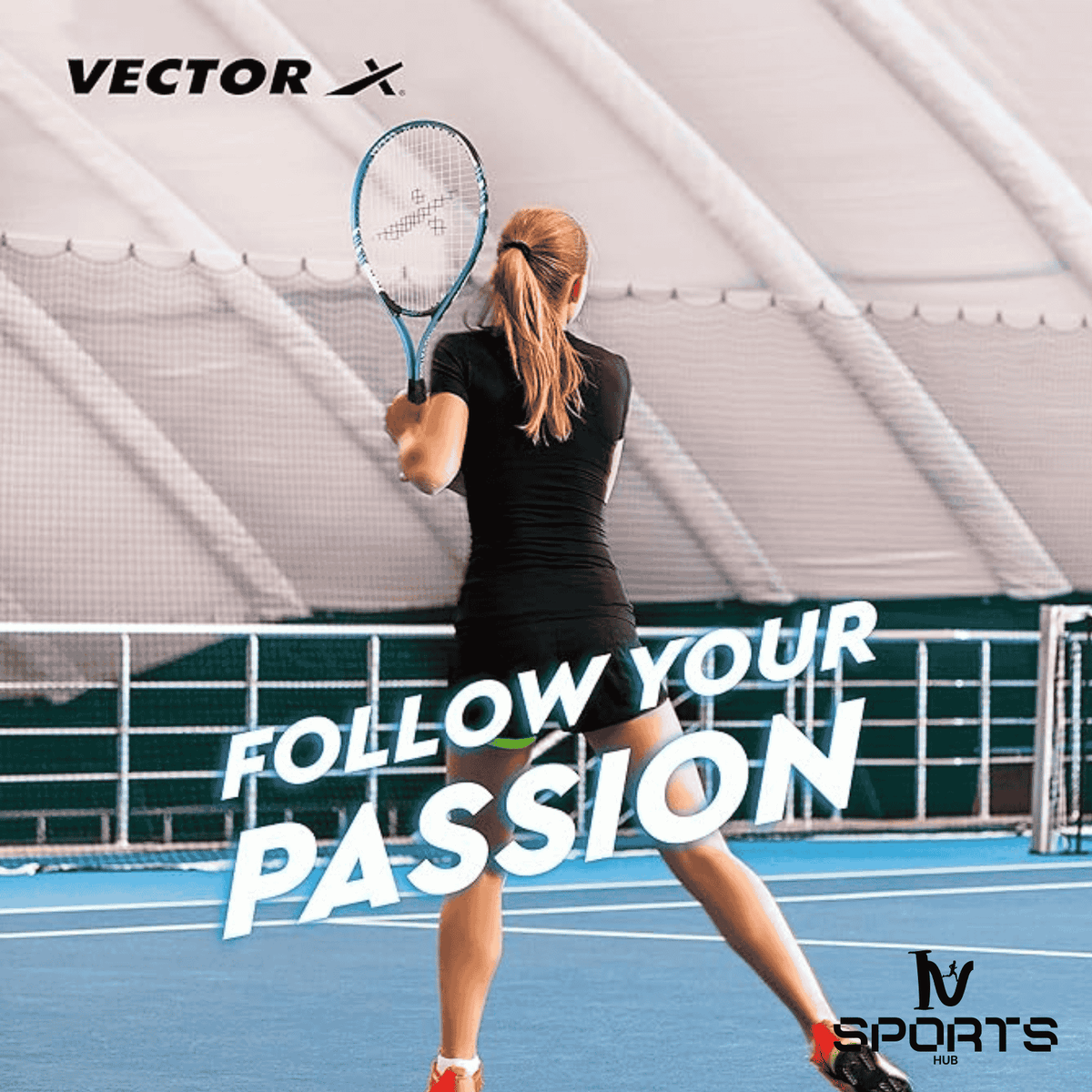 Vector X VXT-520 Strung Tennis Racquet (26-inch, Full Cover) – Perfect Balance of Power and Control!