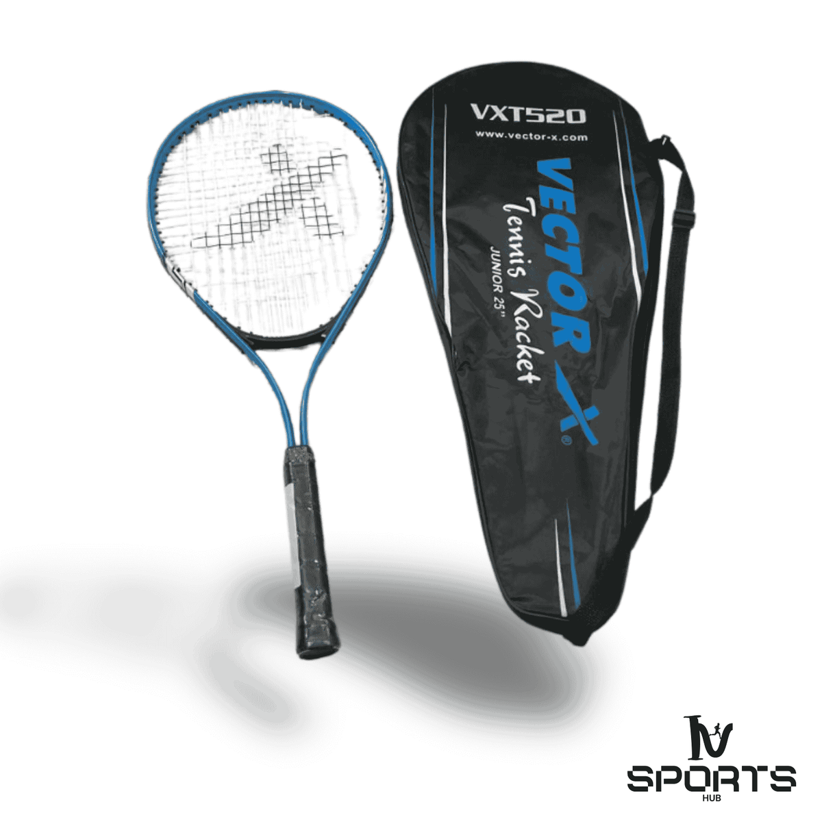 Vector X VXT-520 Strung Tennis Racquet (26-inch, Full Cover) – Perfect Balance of Power and Control!